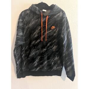 Nike hoodie size small men gray black